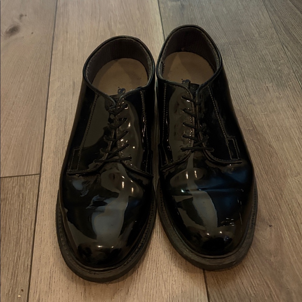 Black Patent Leather Oxford Shoes